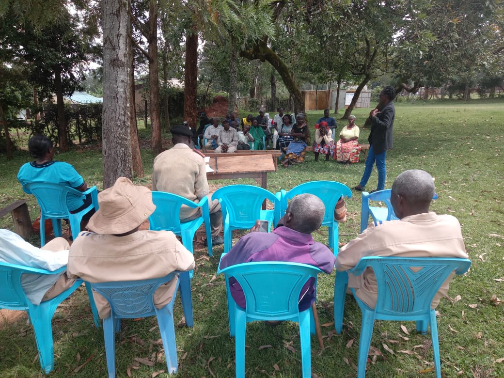 Our incredible TB Champions Cecilia Asaji and Dixon Sayi, are making a difference at a village baraza in Handidi Secondary, Shinyalu subcounty, Kakamega! 🌟 They're actively sensitizing the community on critical issues: TB, HIV, and GBV. #CommunityEngagement
