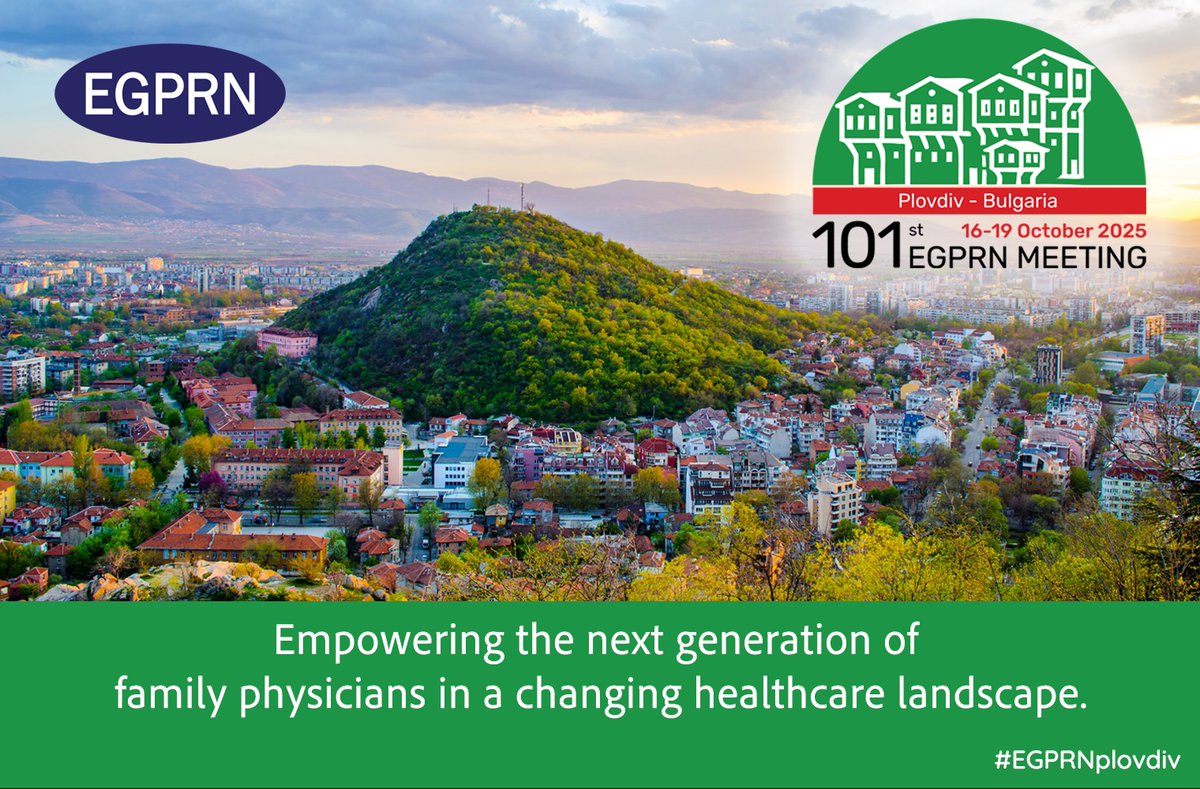 #EGPRNPlovdiv abstract submission deadline 26 July - No extensions!
Themes
#Interprofessionalcollaboration across teams &amp; borders
#Healthcare in multicultural societies communication equity &amp; decisionmaking
#Digitalransformation in PC #research, education &amp; practice
<a href="/WoncaEurope/">WONCA Europe</a>