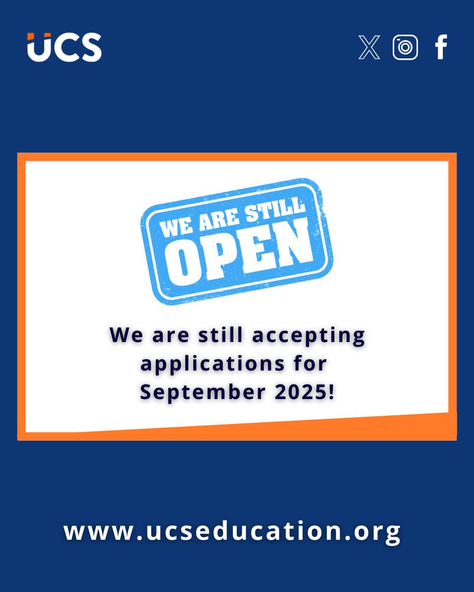 Still considering your options for September? We are still accepting applications for our September 2025 higher education programmes from HTQ to BSc degree. Contact us for further information (ucseducation.org) or simply apply through UCAS (ucas.com/explore/unis/2…).