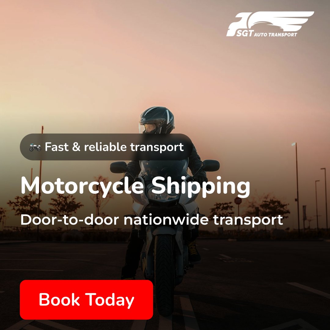 SGT Auto Transport (@sgt_auto) on Twitter photo Shipping your motorcycle?🏍️ 
We offer safe, door-to-door nationwide transport —plus you can ship your bike along with your car in one shipment.
Learn more:
👉 sgtautotransport.com/motorcycle-shi…
#MotorcycleTransport #SGTAutoTransport Shipping your motorcycle?🏍️ 
We offer safe, door-to-door nationwide transport —plus you can ship your bike along with your car in one shipment.
Learn more:
👉 sgtautotransport.com/motorcycle-shi…
#MotorcycleTransport #SGTAutoTransport