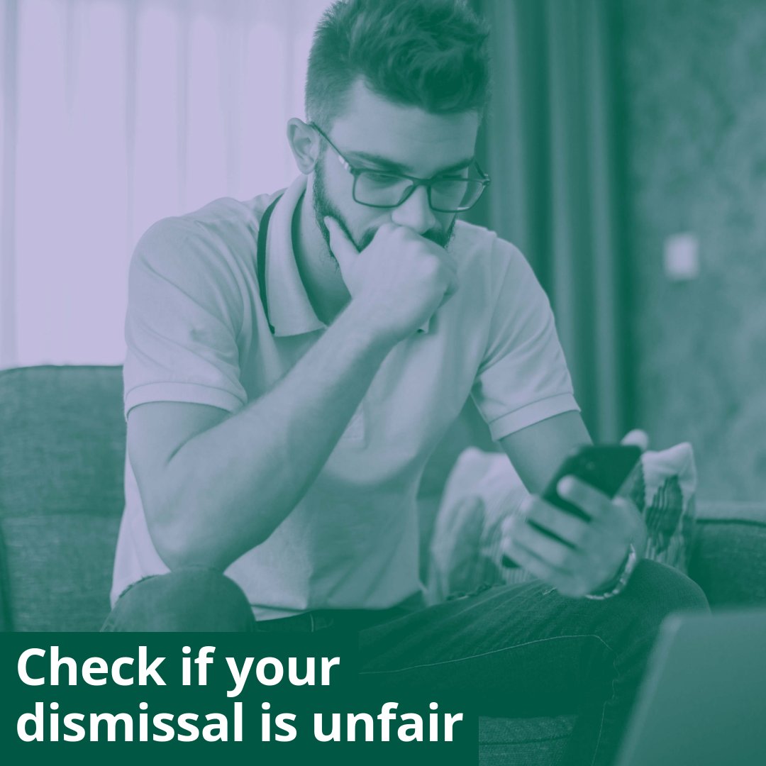 Your employer is allowed to dismiss people, but if they do it unfairly you can challenge your dismissal.

❗You’ve got 3 months minus 1 day from your last day of employment to start taking action for an unfair dismissal.

Our advice can help ⤵️
bit.ly/3GGPmfH