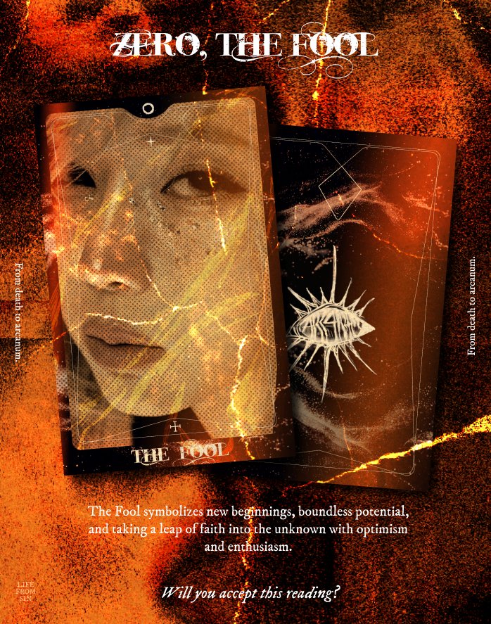 ⠀⠀⠀⠀⠀

⠀⠀       🃟  ┈┈┈┈  #𝒁𝑬𝑹𝑶,   THE FOOL  ♱˖̣̣̣ ͜
⠀    ⠀     ꜜ  From  betrayal  to   rebirth.
⠀⠀⠀
      ⠀⠀#CARDOMENS #VeilsOfArcana 
⠀⠀⠀⠀#MainVocalist #LeadGuitarist

ᅠ        ⠀