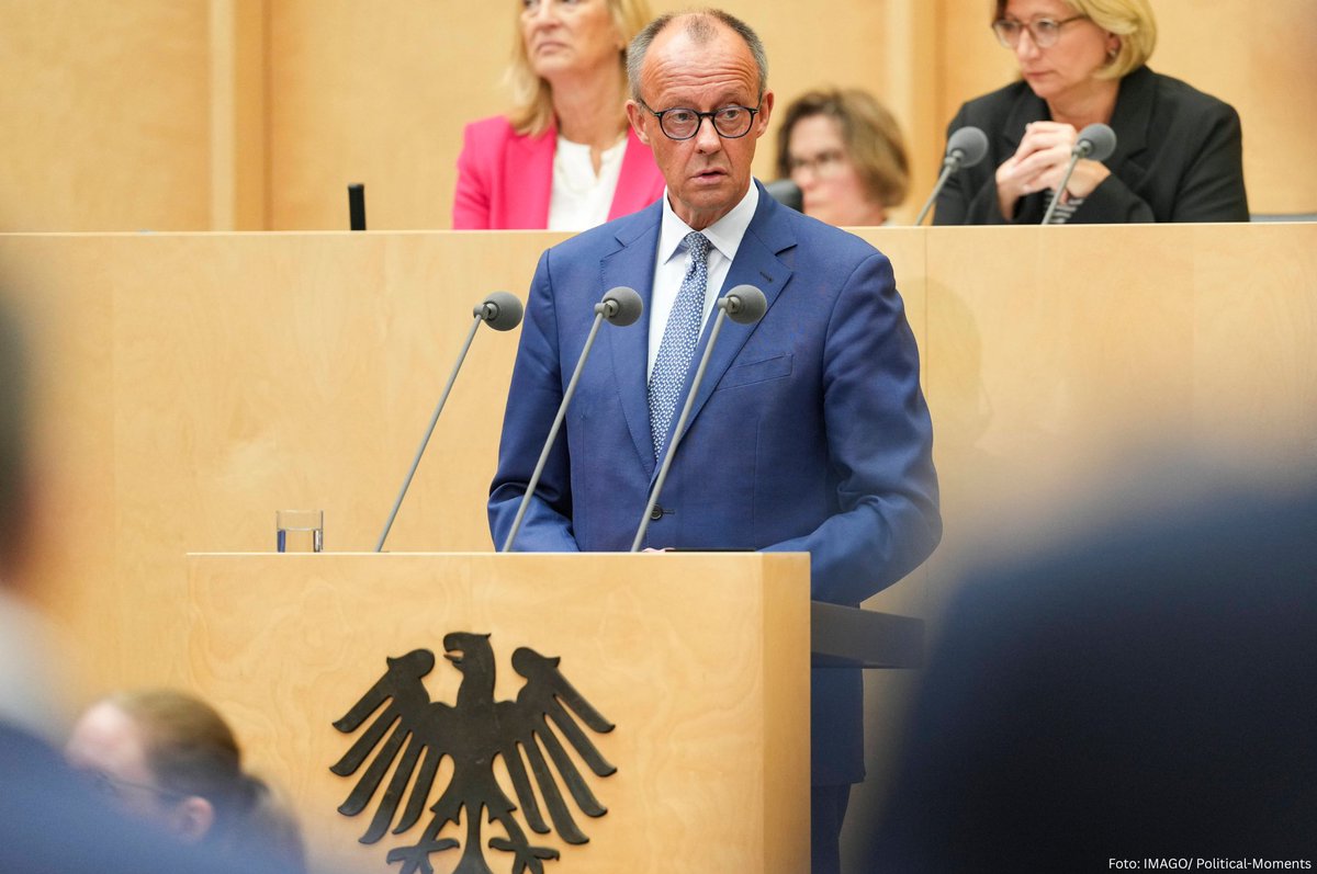 CDU's tweet image. Im #Bundesrat betonte @_FriedrichMerz: „Wir können und wir müssen Deutschland sicherer machen. Wir können und wir müssen die jahrzehntelang gewachsene Überregulierung zurückbauen. Wir können und wir müssen aufholen in Sachen Digitalisierung. Und wir können und wir müssen unsere