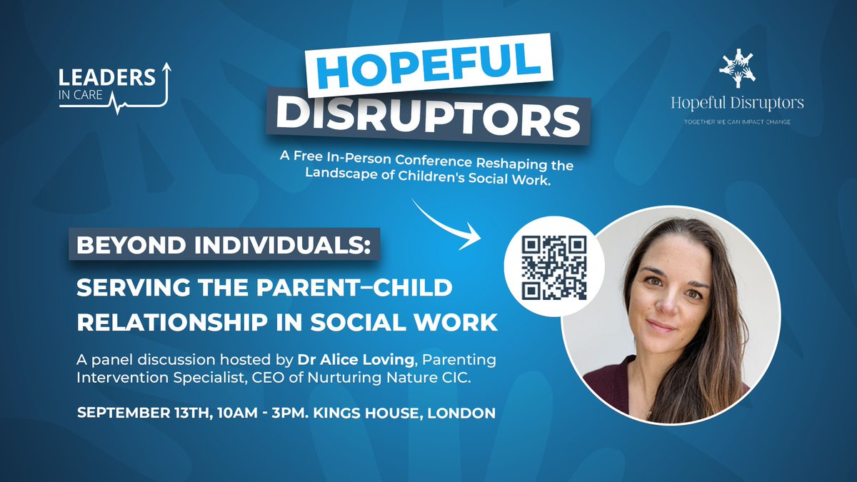 🌟 “Hopeful Disruptors: Reshaping the Landscape of Children’s Social Work” takes place this September.

👉 Secure your spot - bit.ly/44uNpuZ

🎤 One of those voices is Dr Alice Loving.

#ChildrensSocialWork #SocialWorkConference #TraumaInformed