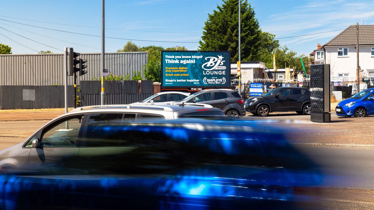 When you’re traveling around Birmingham, keep an eye out for our designs “in the wild”! Part of an out-of-home campaign for our client, Shipleys Gaming, and their new BJ’s Bingo Lounge in Perry Barr. This is another fantastic collab with RJ Brand Design &amp; Edison Media.