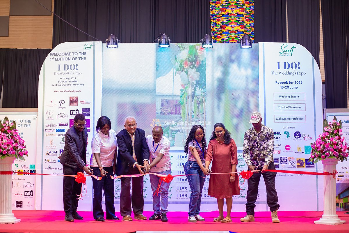 We’re officially opening I DO! The Wedding Expo in style with Nitin Shah, Carole Kadenge, Chris Kirwa, and our Best Stand Winners as they lead the ribbon cutting ceremony that marks the start of a magical weekend!
📍 Sarit Expo Centre
⏰ Fashion Show kicks off 12 July  at 2PM
