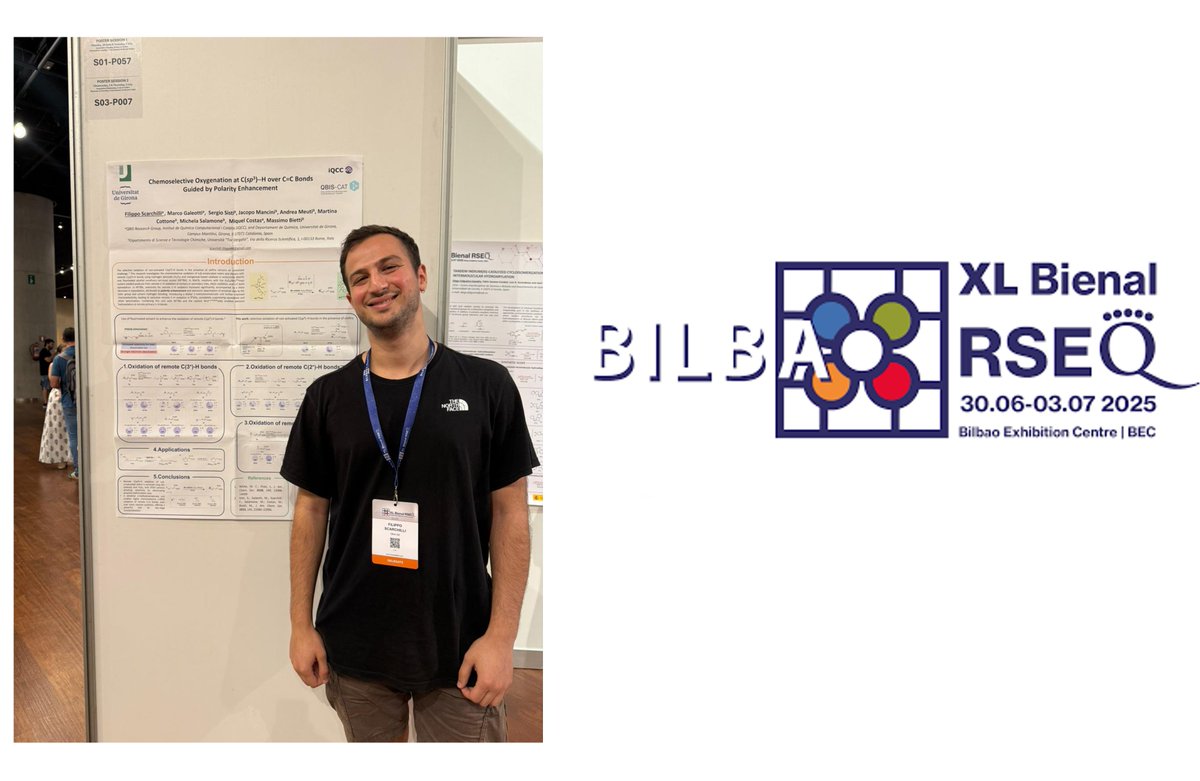 IQCCUdG's tweet image. Congratulations! Filippo Scarchilli wins poster prize at the XL Bienal RSEQ @BienalRSEQ2025 @RSEQUIMICA
#IQCCproud #BQB2025
@gentudg @univgirona @UdGRecerca @QBIScat_UdG
udg.edu/ca/instituts/q…