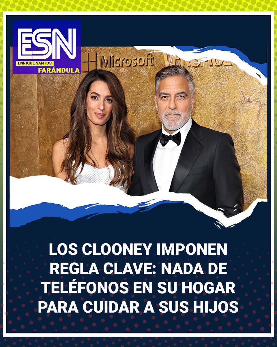 📵🏡 George y Amal Clooney han dicho *no* a los celulares en casa. La pareja implementó una política estricta para proteger la privacidad de sus hijos y fomentar una convivencia familiar más auténtica 💬❤️.