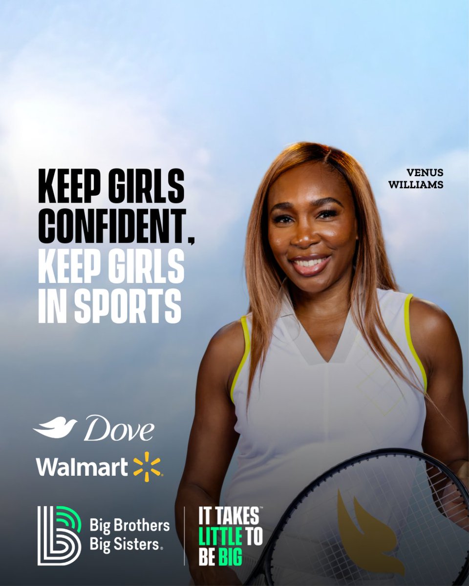 According to Dove research, 45% of girls drop out of sports because of low body confidence.

That’s why BBBS is teaming up with <a href="/Dove/">Dove</a> + <a href="/Walmart/">Walmart</a> to change that. Through 2025, buy select Dove products + support youth mentorship across the country!

dove.com/us/en/campaign…