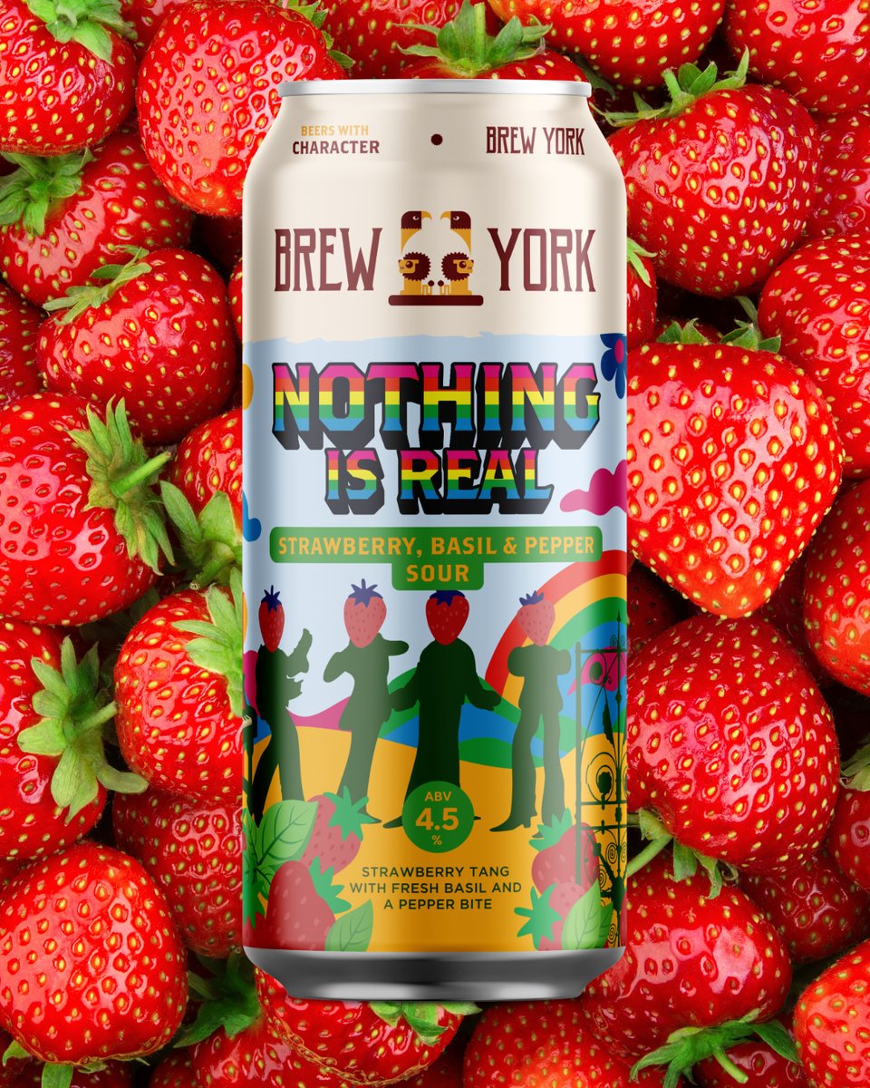 🍓 NEW - NOTHING IS REAL 🍓 
Inspired by The Beatles’ Strawberry Fields Forever, this psychedelic sour blends ripe strawberries with fragrant basil and a twist of black pepper. Tart, refreshing, and unexpectedly complex.
Order now via our webstore: brewyork.co.uk/shop
