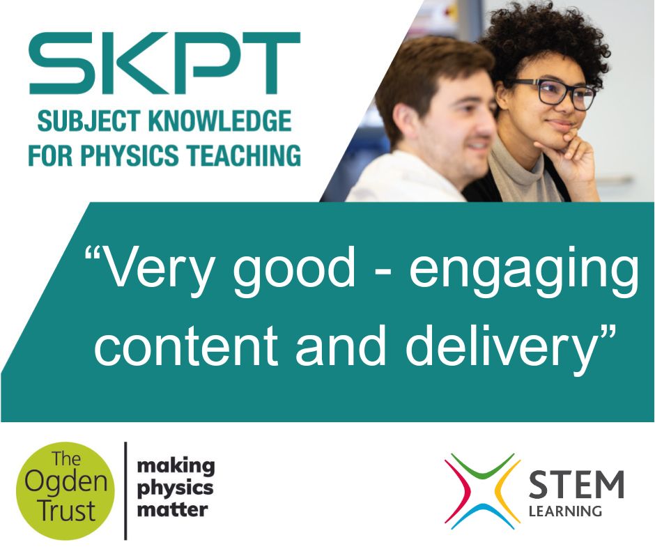 ogdentrust's tweet image. 🤔Planning for next year? Short of physics specialists?
Fully funded #SKPT CPD to suit your teachers 💥
#BlendedLearning modules across England
#AutumnResidentials, York - Oct and Nov
#LondonIntensive: 6 modules; starts 24/9
#BespokeSKPT
Book now
loom.ly/OlTEmjM