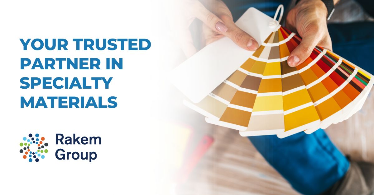 At The Rakem Group, we bring together expertise, innovation, and integrity to deliver specialty raw materials and manufacturing solutions that help your business thrive.

We proudly support industries including:
🔹 Coatings
🔹 Inks
🔹 Plastics
🔹 Paper
🔹 Construction
🔹 DIY