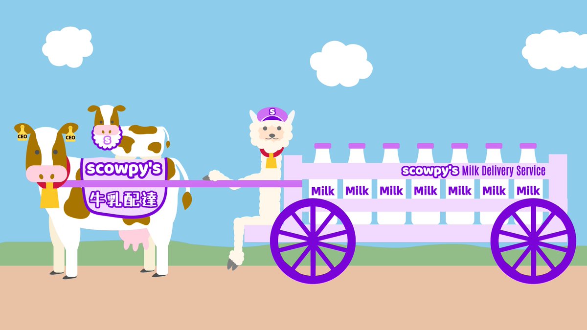 <a href="/iamcfw/">CFW •ᴗ•</a> <a href="/pobedeen/">pobedeen ⚫️</a> 'Milk Delivery Service'
Scowpy is working mom CEO🐮

Hi, I’m 𝙰𝚕-𝚜𝚊𝚗 from Japan🇯🇵
I create overlaying simple shapes like ⚫︎,◼︎, ▲ and texts etc.
The alpaca’s mouth is drawn with 2 brackets🦙
(No ordinary drawing app or pen tablet used)
Tagging: <a href="/o_Shirya/">o.Shirya</a>