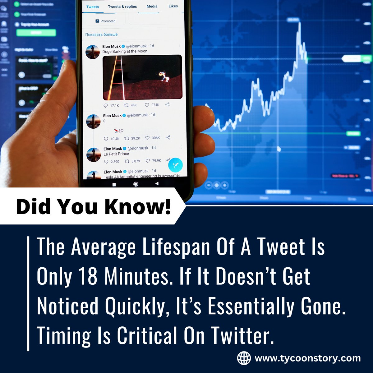 Supraja1848366's tweet photo. Did You Know?
The average tweet lasts just 18 minutes before it disappears into the feed.
If it doesnβt grab attention fast, itβs gone.
Timing is everything on Twitter!
https://t.co/rbCpNeaKMt
#twittertips #socialmediamarketing #tweetstrategy #digitalmarketing @TycoonStoryCo https://t.co/j6pA2lf91R