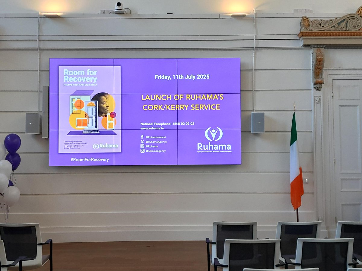HSE_SI's tweet image. Today we attended the opening of the new Ruhama Cork/Kerry service and the launch of &apos;Room for Recovery- Housing Hope After Exploitation&apos;, a report that highlights the deficiencies in accommodation for victims of sex trafficking.
More info ruhama.ie
#RoomForRecovery