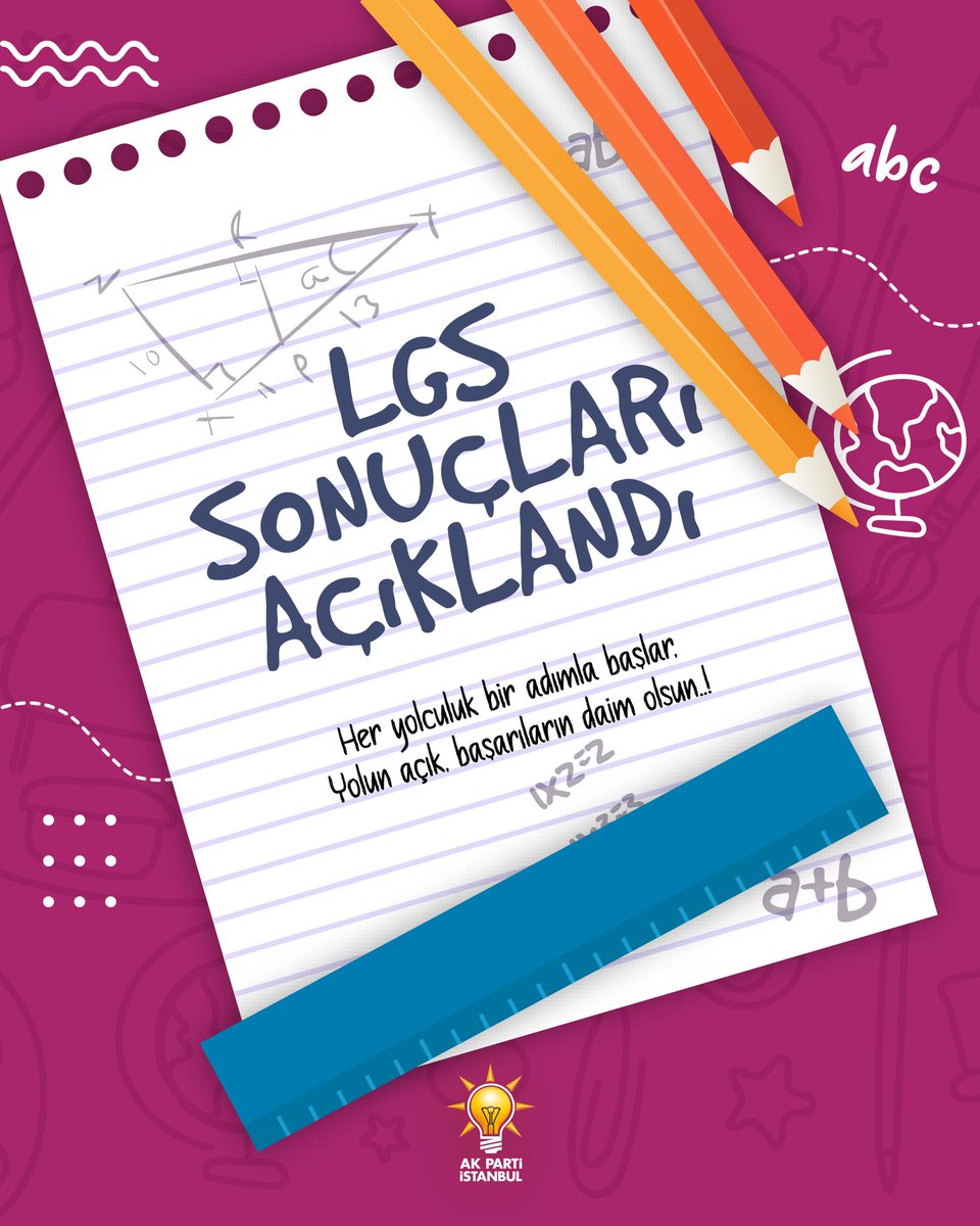 📚LGS sonuçları açıklandı, tercih süreci başlıyor.

Gayret ve azimle çıktığınız bu yolun başarınız ve bu ülkeye değer katacak ilk adımınız olduğunu hatırlatır, başarılarınızın devamını dileriz.
