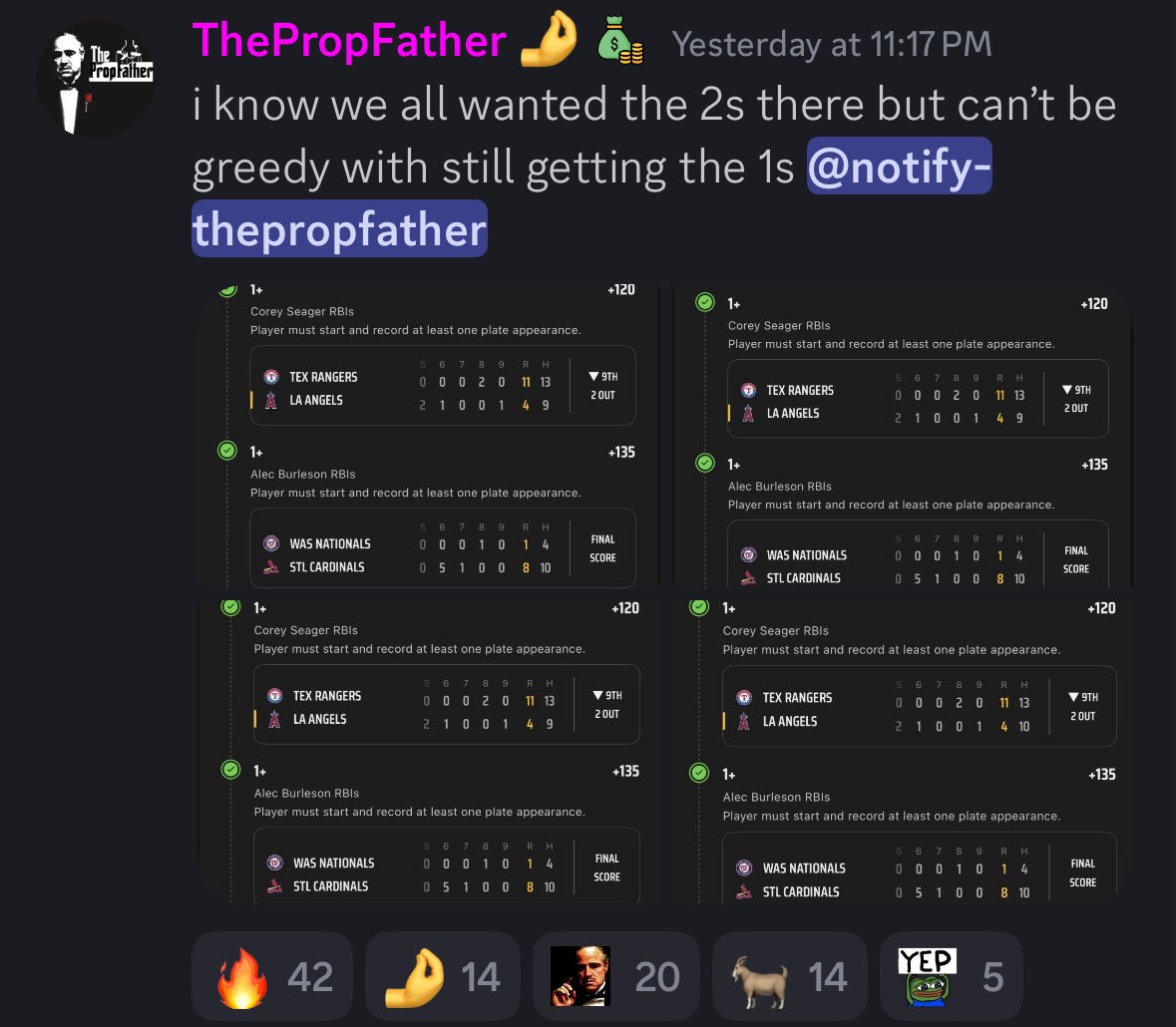 GoldBoys.com (@goldboyssupport) on Twitter photo Ribs combo comes through! ๐ฅ
+1011 โ
( <a href="/The_PropFather/">The PropFather</a> )
Posted in the discord โก๏ธ GoldBoys.com Ribs combo comes through! ๐ฅ
+1011 โ
( <a href="/The_PropFather/">The PropFather</a> )
Posted in the discord โก๏ธ GoldBoys.com