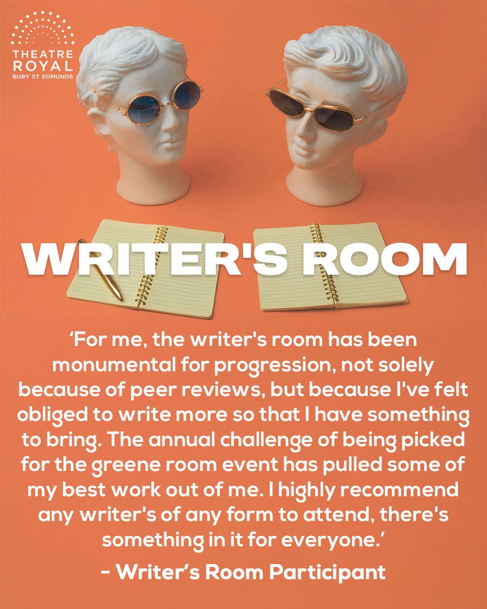 TheatreRoyalBSE's tweet image. Want to challenge yourself? Write something you never thought you would in the Theatre Royal Writer's Room ✨
First session is Wednesday, 10th September at 7pm - join the group and let your creative freedom run free!
Sign up here: bit.ly/4l7dTK9
Theatre Royal is…