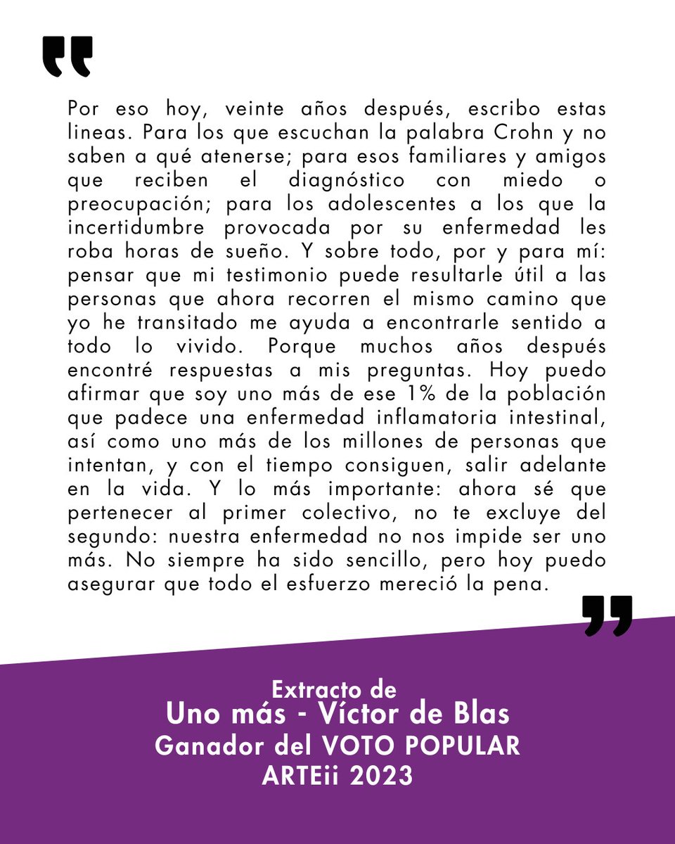 📖 "Uno más", de Vítor de Blas, fue la obra ganadora del voto popular en ARTEii 2023