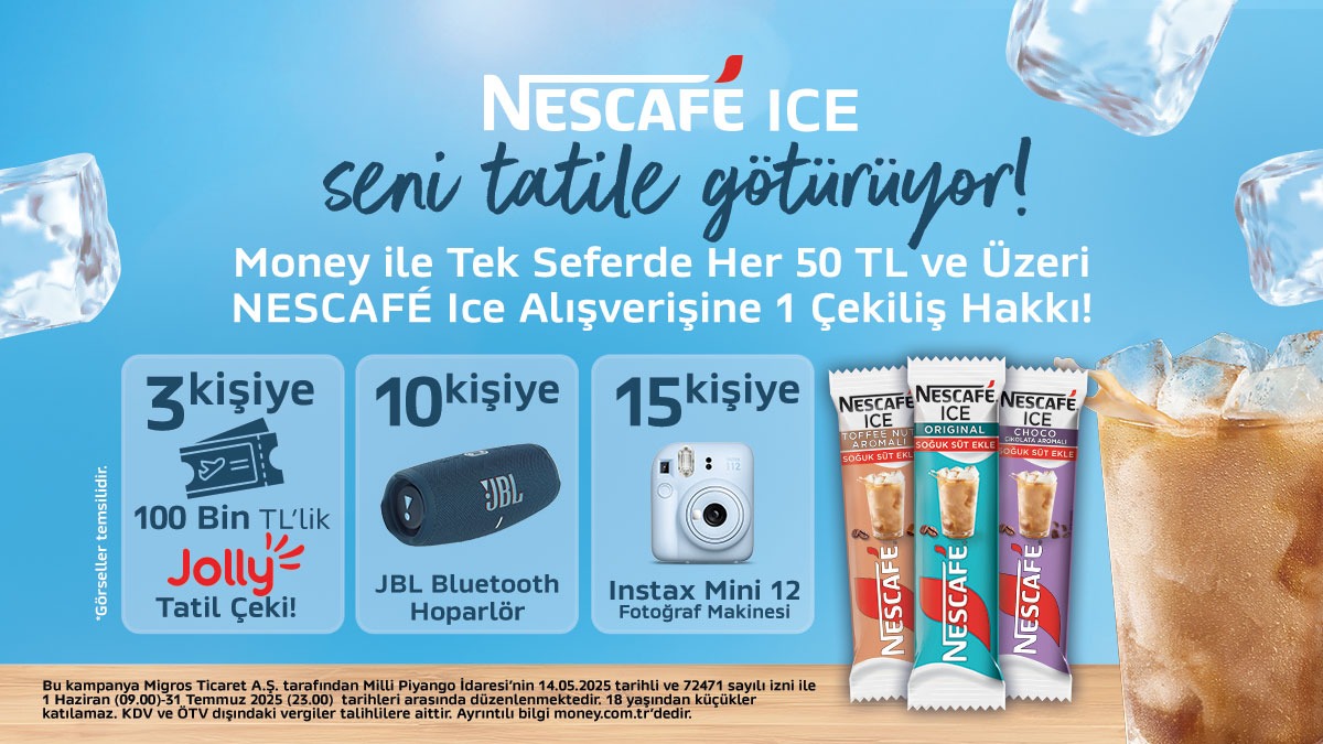 Hayalindeki tatil 1 #NescafeICE uzağında🧳
Money ile tek seferde her 50 TL’lik Nescafé ICE alışverişine 100.000 TL’lik tatil çeki kazanma şansı seni bekliyor😍 Sen kazanırsan tatile nereye gitmek istersin?🏝️Yoruma yaz, DM davetimizi bekle💙

Detaylar money.com.tr’de 🤩