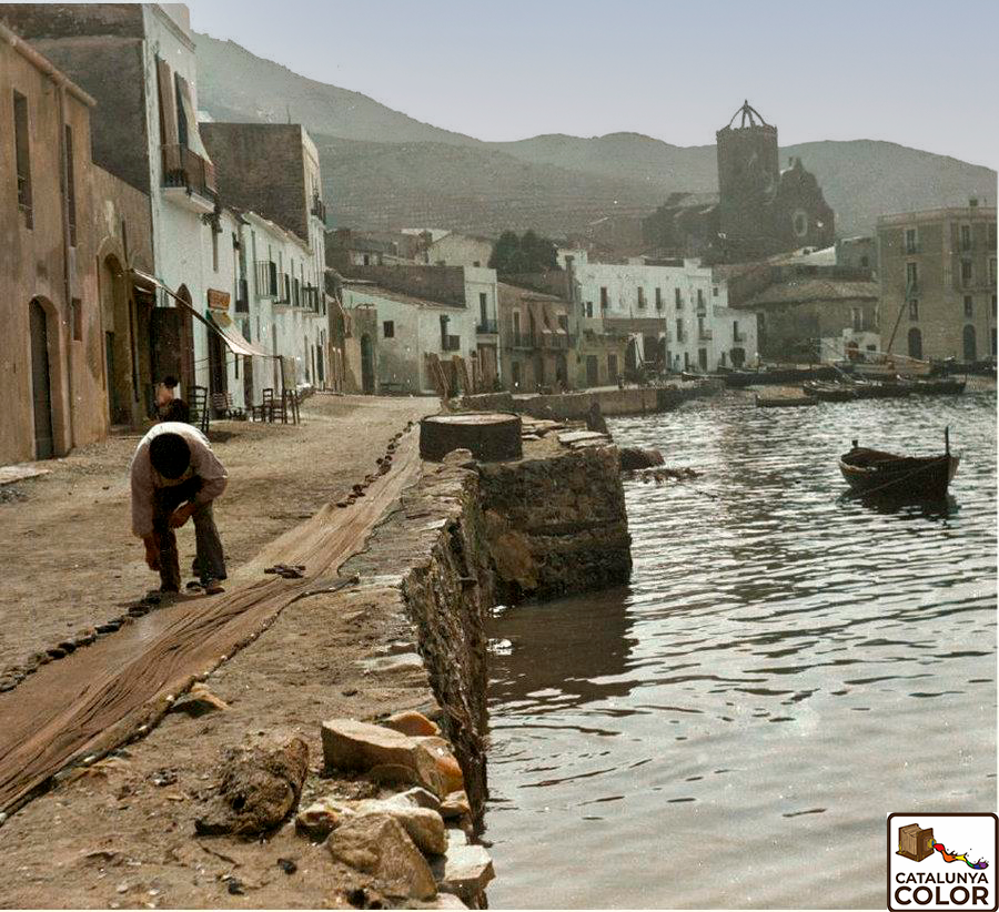 CatalunyaColor's tweet image. El Port de la Selva a principis de s. XX