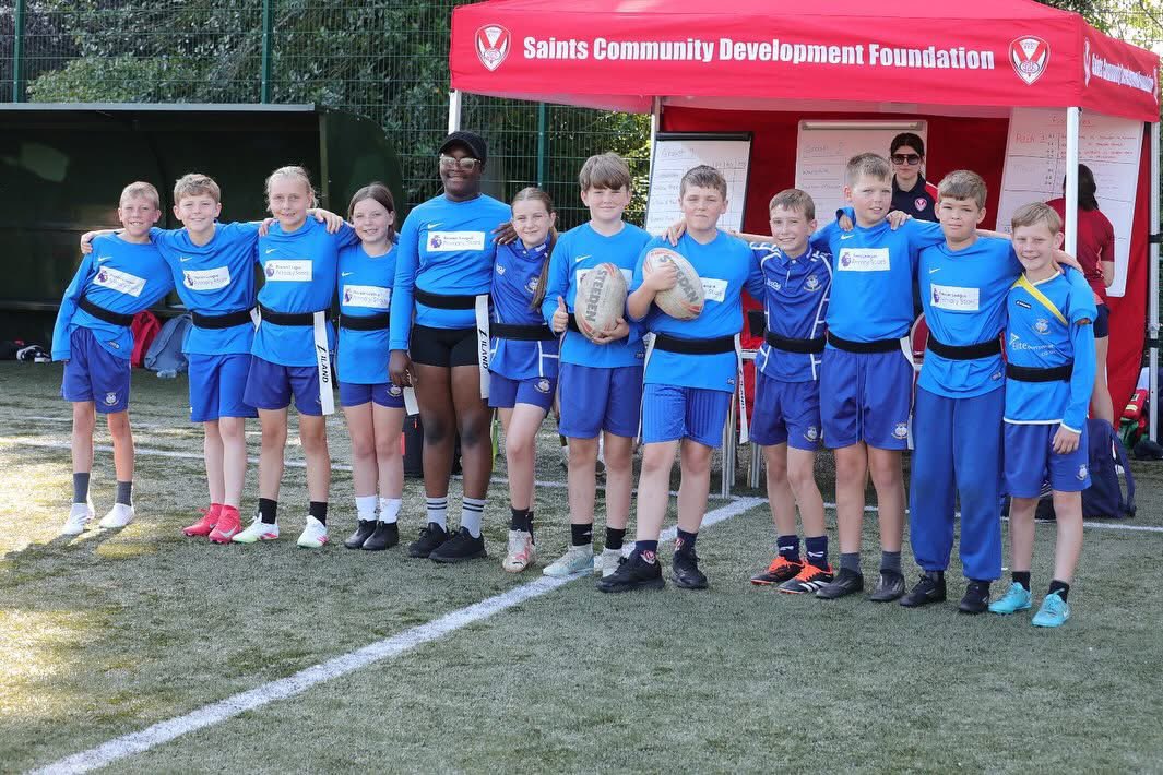 CommunitySaints's tweet image. ☀️ A great start to our Whittle Cup for 2025!
The sun is shining as our St Helens school enjoy a day of tag rugby fun!
#Saintsandproud