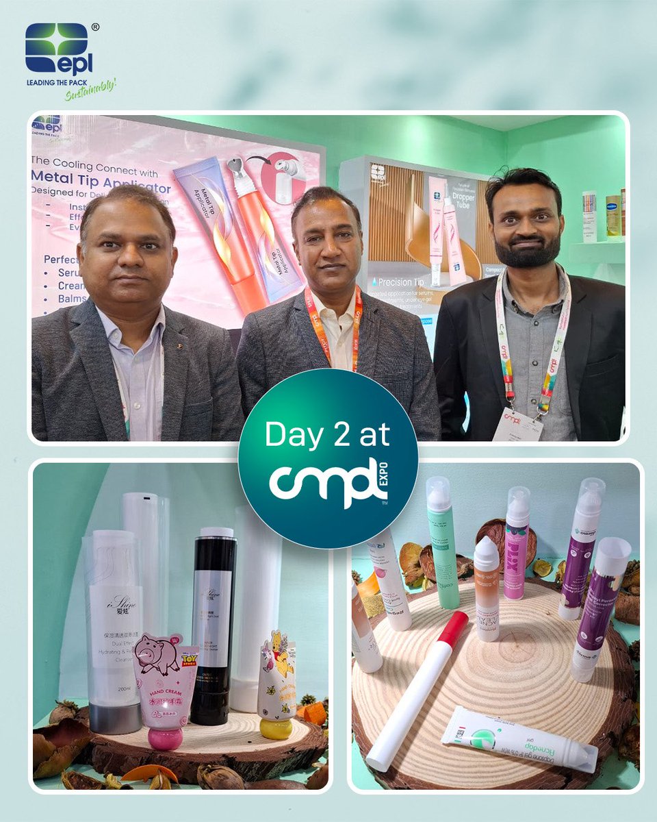 EPL_Limited's tweet image. From prototypes to possibilities! 
Day 2 at CMPL was all about future-ready packaging.

🔁 See you today at CMPL Expo | Stall A162, Day 3 awaits!. 

#EPLInnovation #PackagingThatPerforms