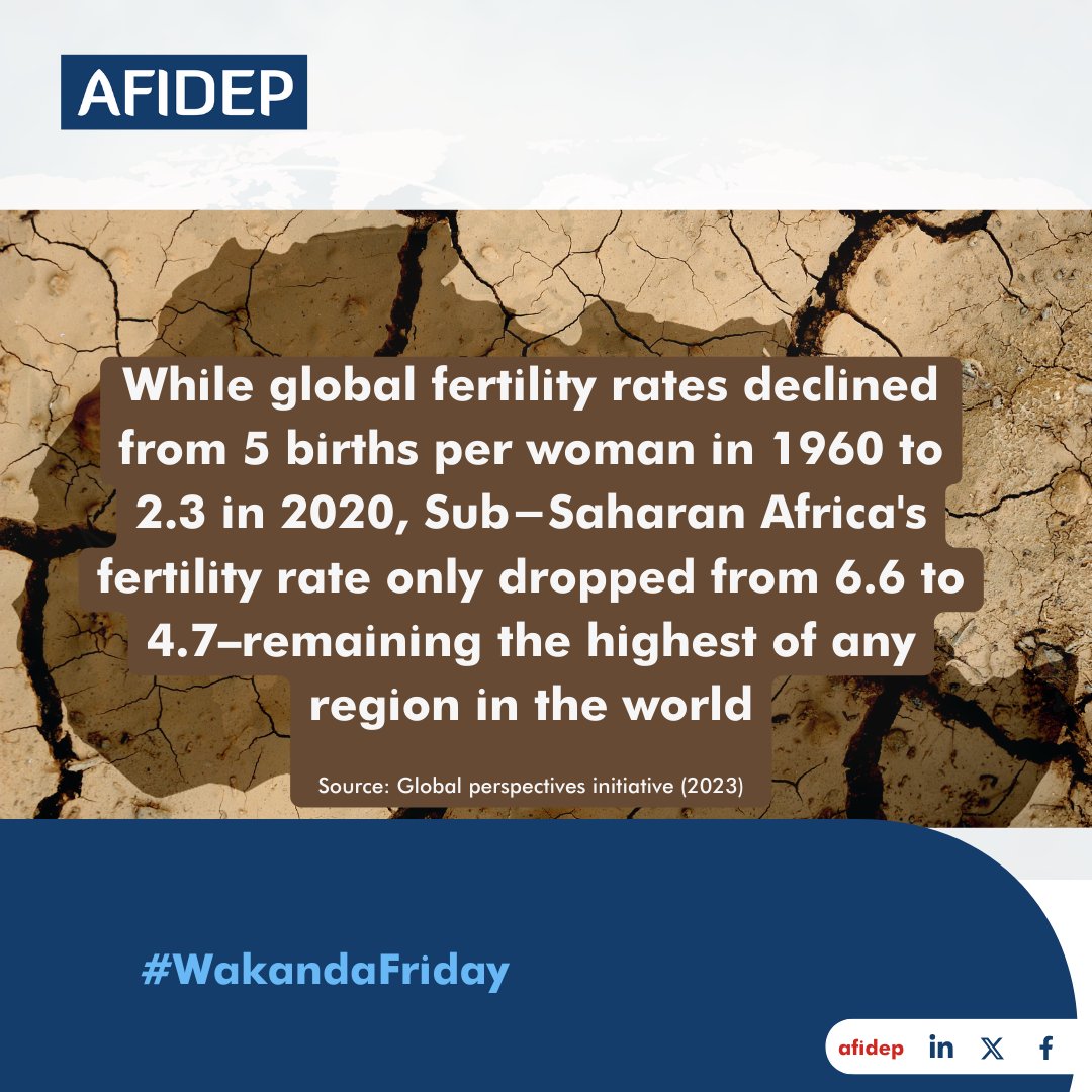 Afidep's tweet image. Without expanded and equitable access to family planning, the continent faces the risk of unsustainable population growth due to high fertility rate, which could overwhelm already strained health, education, and employment systems—unless the population bulge is strategically…