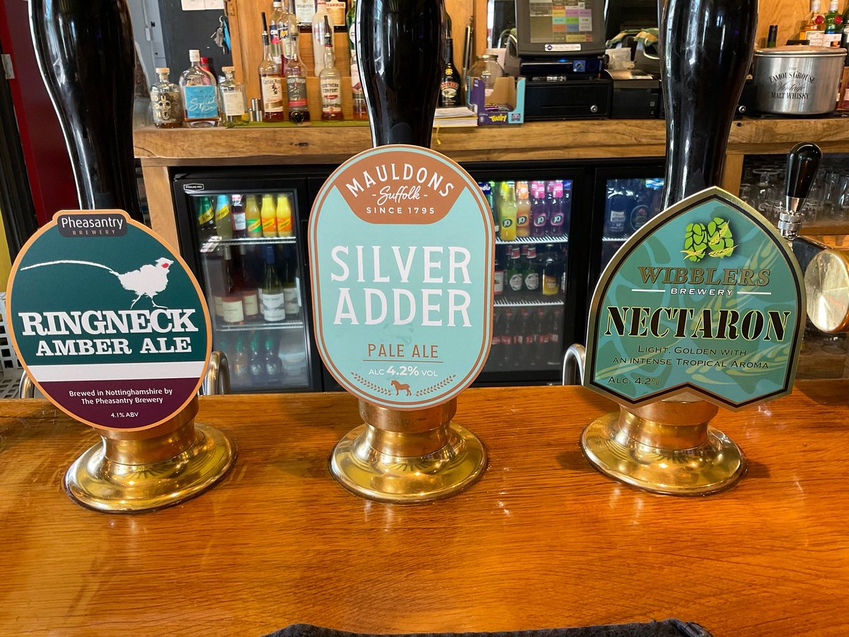 Current Friday beer choices <a href="/WibblersBrewery/">Wibblers Brewery</a> <a href="/mauldonsbrewery/">Mauldons Brewery</a> <a href="/PheasantryBeer/">Pheasantry Brewery</a>  #Ale #realale #realalepub #yourlocalpub #Rowhedge #bytheriver