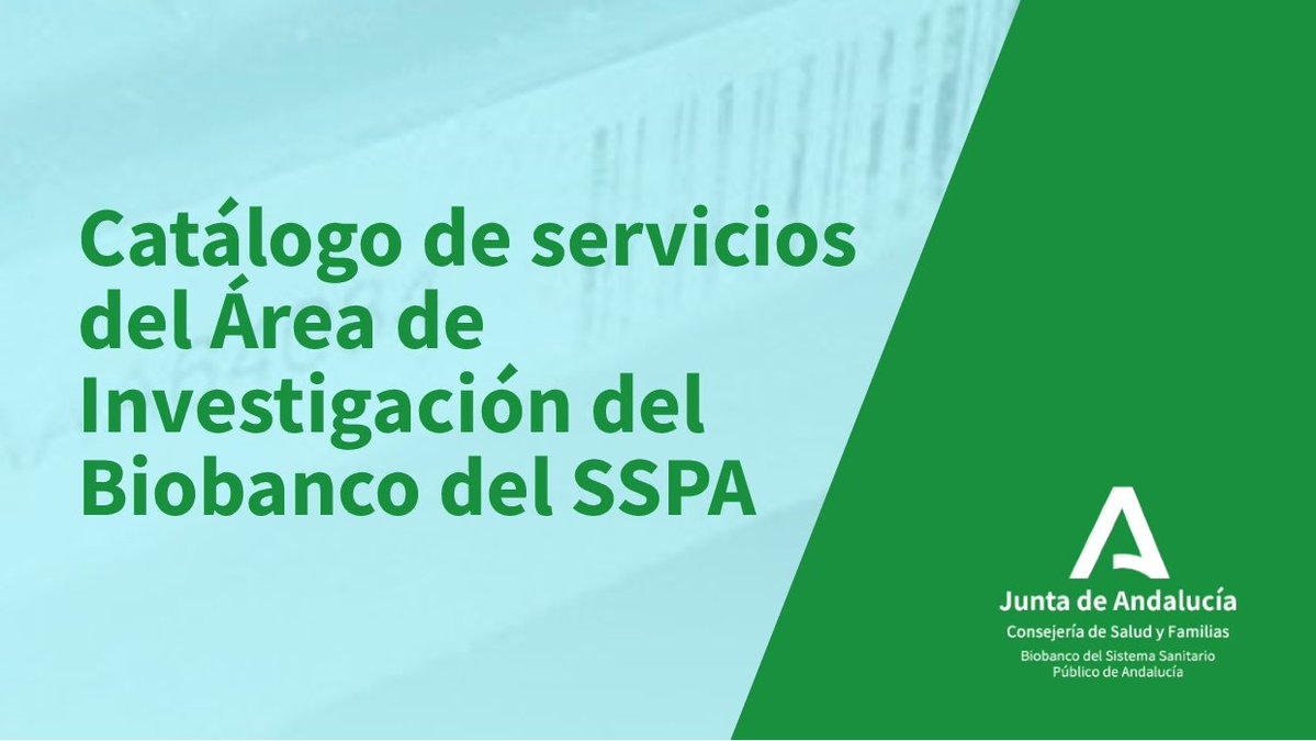 BiobancoDelSSPA's tweet image. 📢 ¿Eres investigador/a y aún no conoces el @BiobancoDelSSPA?
Este año ya hemos gestionado más de 364 solicitudes de investigadores/as como tú.
Si aún no conoces nuestros servicios, ¡te estás perdiendo una gran oportunidad!
🔍 Infórmate aquí:
👉 juntadeandalucia.es/salud/biobanco…