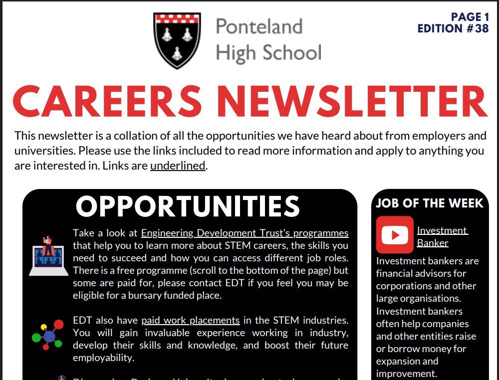 Careers at Ponteland High School tweet media