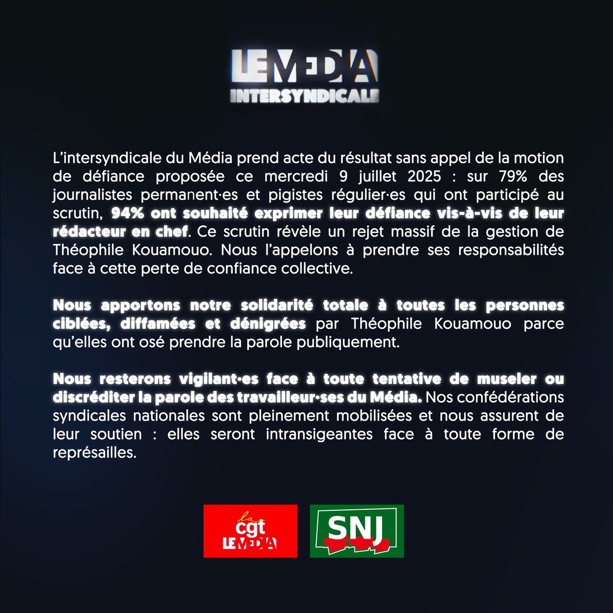 Intersyndicale - Le Média (@interslemedia) on Twitter photo 