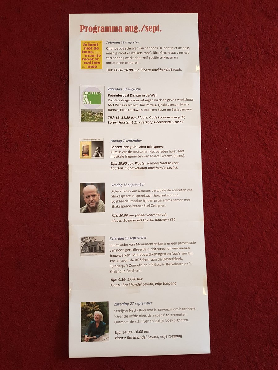 Lezingen bij <a href="/lovinksboeken/">Boekhandel Lovink</a> #Lochem