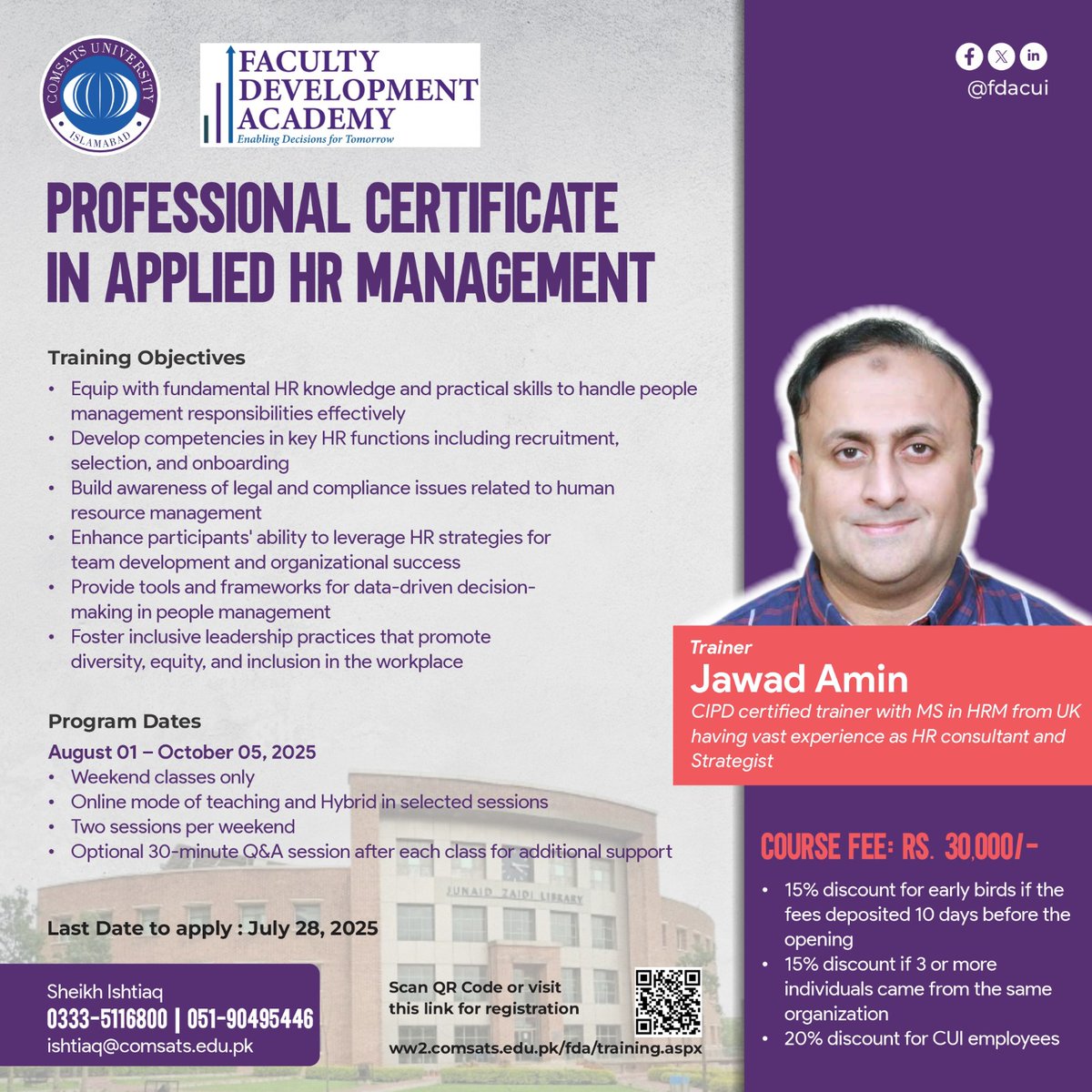 Faculty Development Academy, CUI tweet media