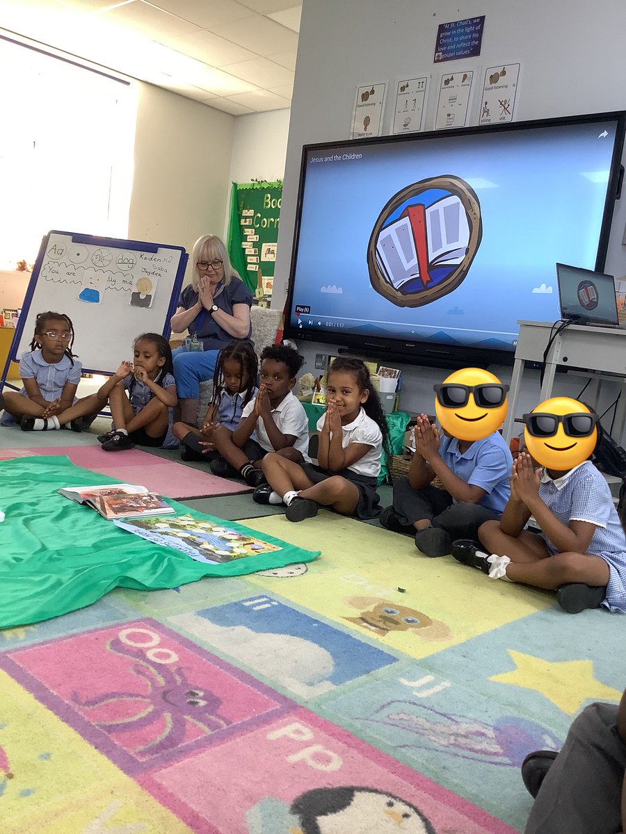 ChadPrimary's tweet image. #prayerandliturgy Reception have had a special prayer service for our jubilee pledge day. We listened to the story of Jesus and the children. We went forth with each thinking about about how we can show God’s love.