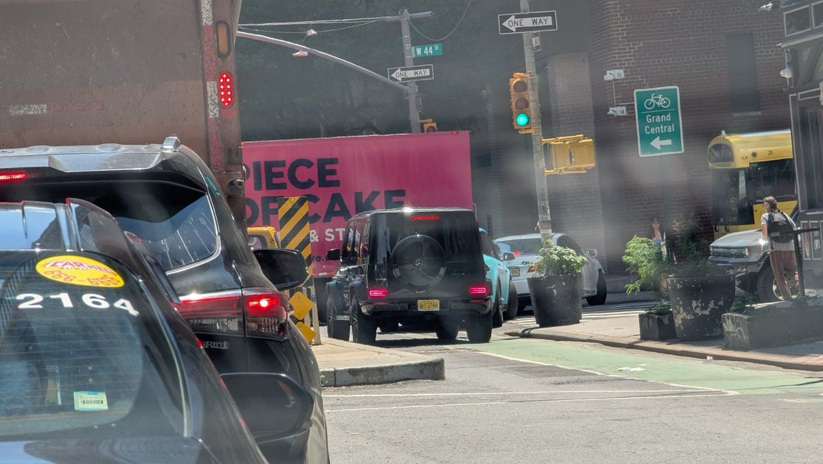 Adam DeCicco (@adamdecicco) on Twitter photo <a href="/MouseHutchins/">herecomesthesun</a> Great use of the bike lane on 11th Ave Wednesday. I was stuck on a 10 block bottleneck getting into the Lincoln Tunnel at 2:30 in the afternoon. Watched about a dozen vehicles roll down the bike lane and compound the traffic blocking all of the intersections.
NYC is a disaster <a href="/MouseHutchins/">herecomesthesun</a> Great use of the bike lane on 11th Ave Wednesday. I was stuck on a 10 block bottleneck getting into the Lincoln Tunnel at 2:30 in the afternoon. Watched about a dozen vehicles roll down the bike lane and compound the traffic blocking all of the intersections.
NYC is a disaster