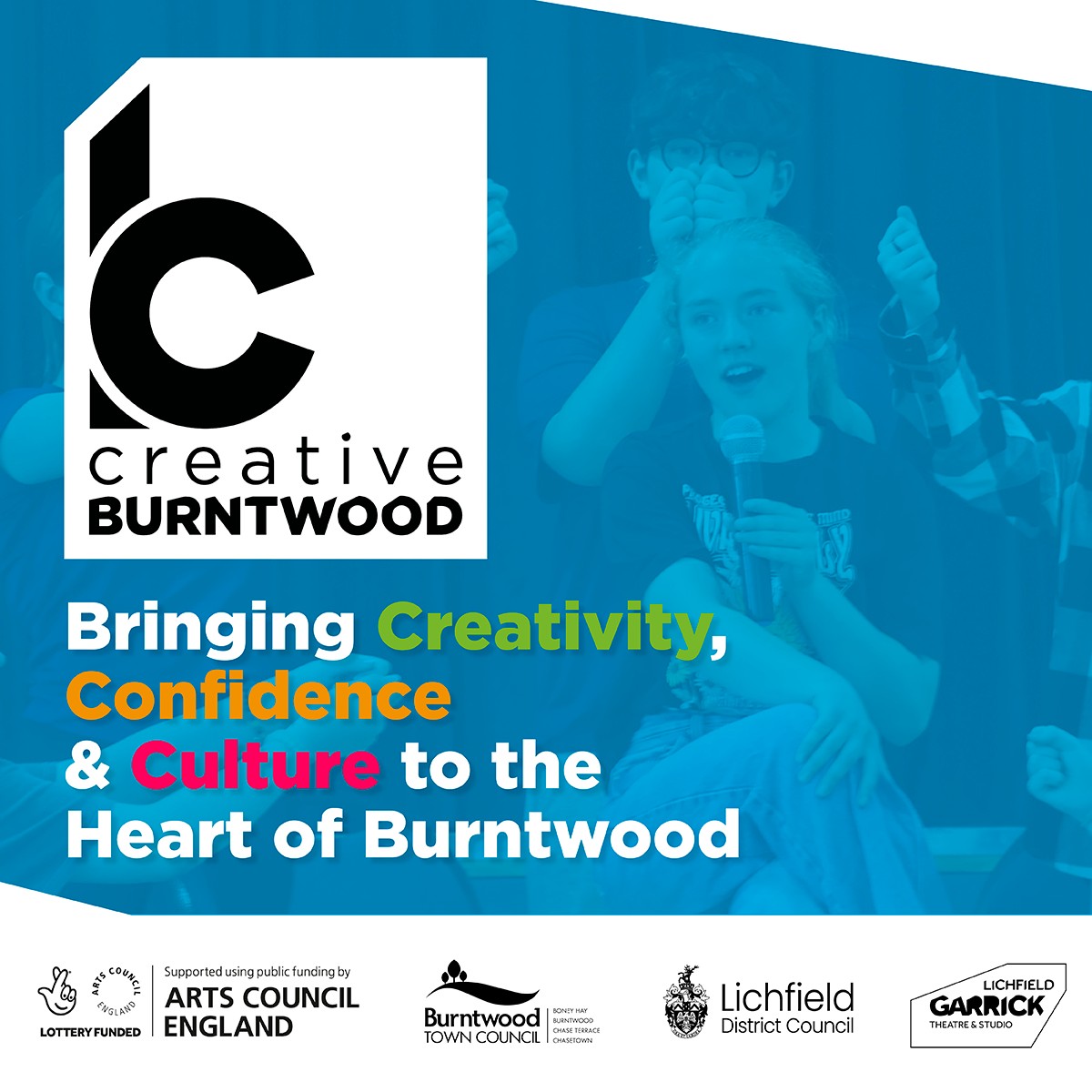 Introducing Creative Burntwood.  Lichfield Garrick Theatre are beyond excited to announce, in partnership with <a href="/BurntwoodTC/">Burntwood TC</a> &amp; <a href="/Lichfield_DC/">Lichfield District Council</a>, a new three-year outreach project called Creative Burntwood, funded by Arts Council England. For more information creativeburntwood.com