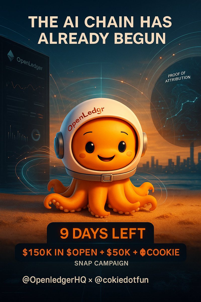 chiftine(✸,✸) 🔌 ⚡ HUDL (@chiftine1) on Twitter photo What we know so far about <a href="/OpenledgerHQ/">Openledger</a>:
– On-chain AI agents, not theory live.
– Datanets + Proof of Attribution for real data rewards
– Dashboards built for operators, not spectators
– Incentives at every layer, wired not wished
– $150K Snap campaign → 9 days left
This isn’t What we know so far about <a href="/OpenledgerHQ/">Openledger</a>:
– On-chain AI agents, not theory live.
– Datanets + Proof of Attribution for real data rewards
– Dashboards built for operators, not spectators
– Incentives at every layer, wired not wished
– $150K Snap campaign → 9 days left
This isn’t