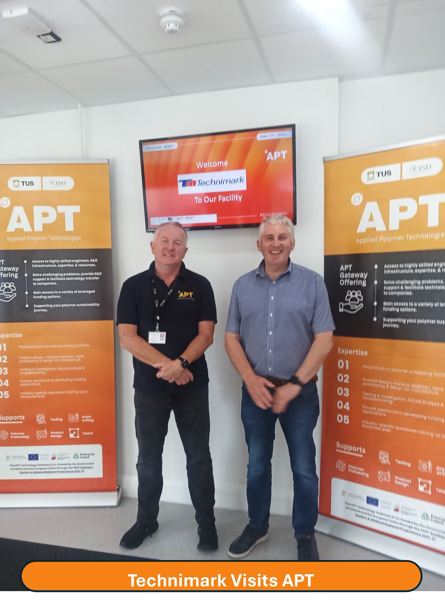 APT Applied Polymer Technologies (@apt_ireland) on Twitter photo Great to welcome Colm Cuffe from <a href="/technimark/">Technimark</a> for a recent visit and tour of our <a href="/apt_ireland/">APT Applied Polymer Technologies</a> facility.
Thank you <a href="/technimark/">Technimark</a> for the engaging discussions and taking the time to visit!!! Looking forward to the next visit!
#Apt #tus #ResearchAndDevelopment #EUinmyregion #technimark Great to welcome Colm Cuffe from <a href="/technimark/">Technimark</a> for a recent visit and tour of our <a href="/apt_ireland/">APT Applied Polymer Technologies</a> facility.
Thank you <a href="/technimark/">Technimark</a> for the engaging discussions and taking the time to visit!!! Looking forward to the next visit!
#Apt #tus #ResearchAndDevelopment #EUinmyregion #technimark