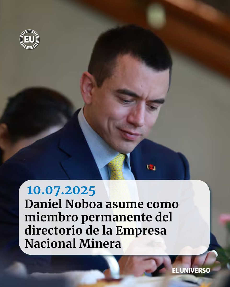 ApawkiCastro's tweet image. Que tengan en cuenta aquellas personas que se hacen llamar Asambleístas de Pachakutik y otras pseudo luchadoras que apoyaron la #LeyÁreasProtegidas, la primera muestra, Daniel Noboa asume como miembro permanente del directorio de la Empresa Nacional Minera 🤷🏽♂️