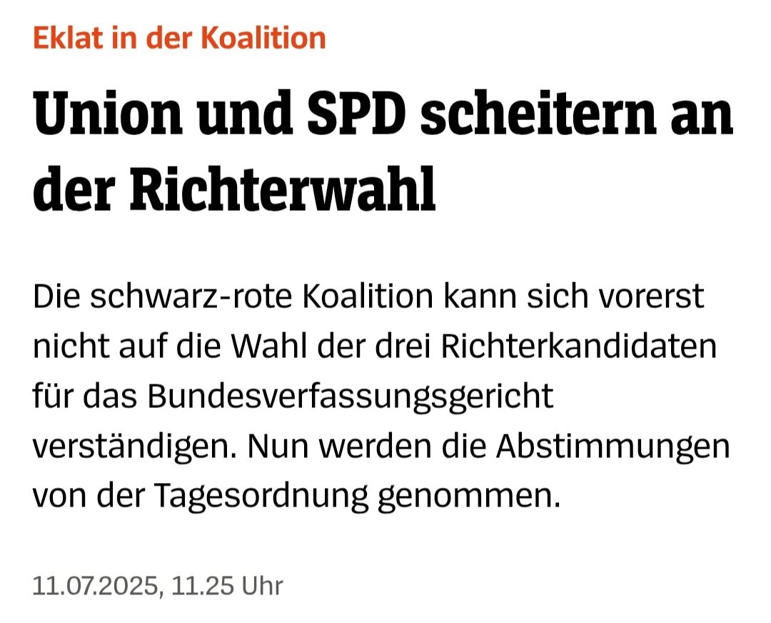 SWagenknecht's tweet image. Was für eine peinliche Blamage für Schwarz-Rot! Eine Regierung, die nicht mal freie Stellen in Karlsruhe besetzen kann, ist auch nicht in der Lage unser Land erfolgreich zu regieren. Wenn Politik nicht mal einfachstes personalpolitisches Management hinkriegt, dann hat sie das…