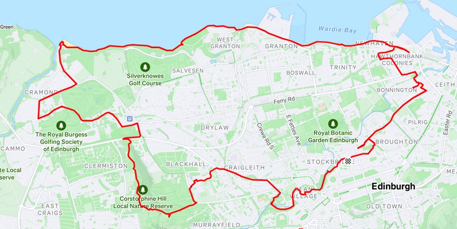 CouncillorCowdy's tweet photo. Almost a complete circumnavigation of #EdinburghNorthern this morning.
28.3km
1hr 48mins
291m elevation
2 overflowing bins reported
2 missed turns https://t.co/gD3OWOvJD9