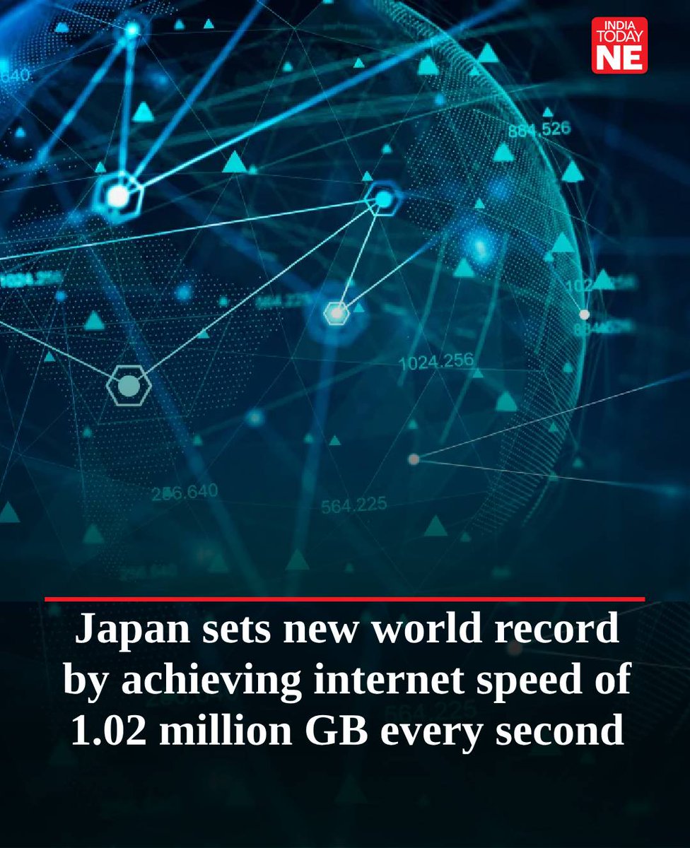 Researchers in Japan achieved a blazing speed of 1.02 petabits per second, fast enough to download the entire Netflix library in the blink of an eye.

The country's web browsing and downloading speed is 16 million times faster than India's average internet speed of 63.55 Mbps and
