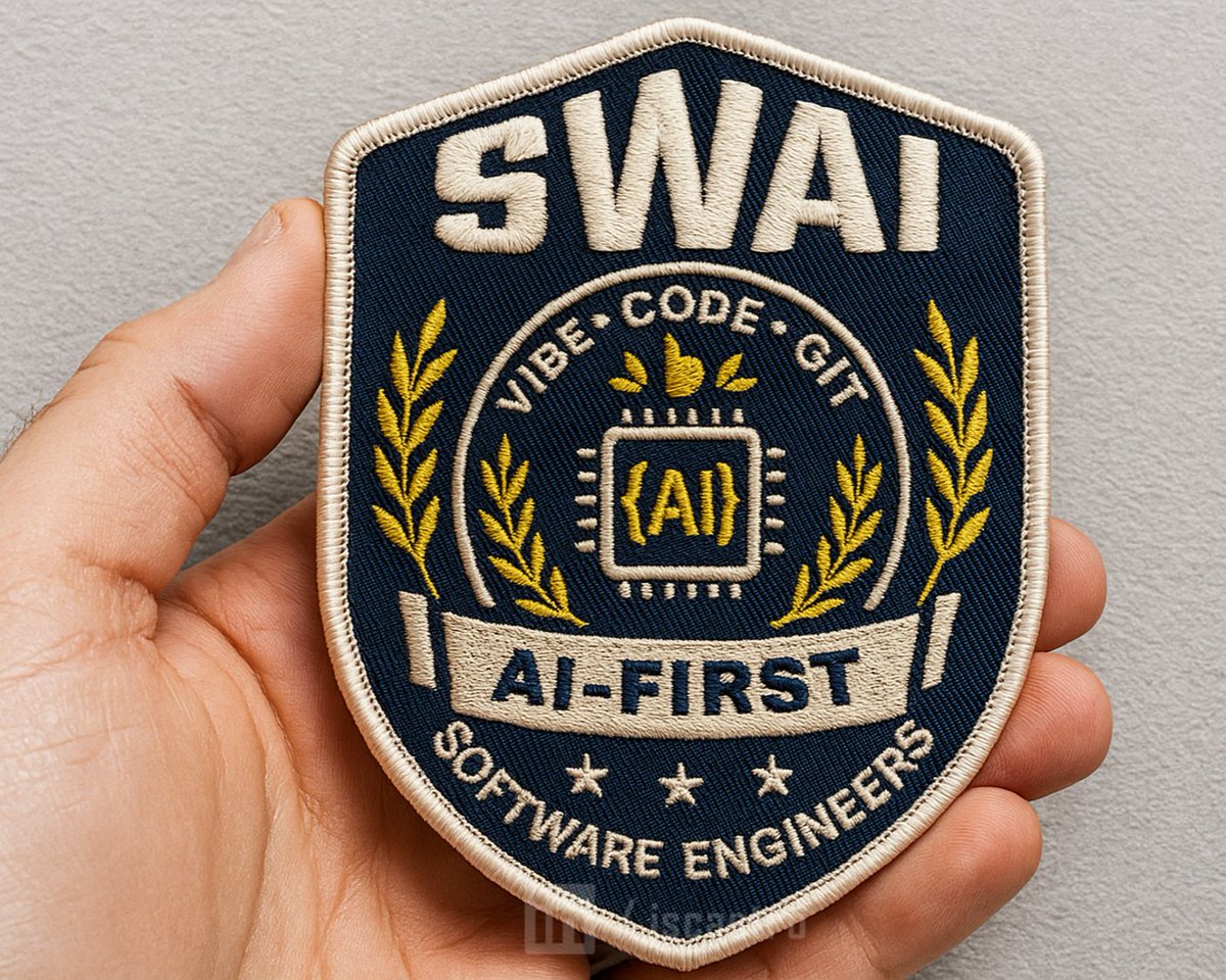 🛡️ SWAI Official Badge!
An elite squad needs an embroidered patch...
 
I told you, SWAI team is here!
At <a href="/bravent/">Bravent</a> they want to take this seriously... 
So all the members from SWAI will get one.

Now I need to stick it in my bomber jacket!!

Do you want one?