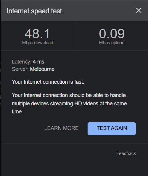 0.09 mbps upload ?