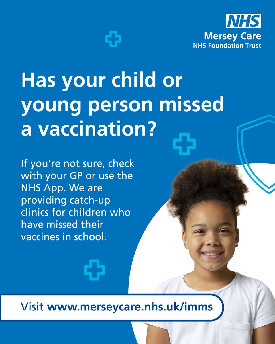 Parents in Liverpool, Knowsley, Sefton, or St Helens can help prevent further spreading of #measles in the region by taking advantage of summer ‘catch up’ immunisation clinics for children and young people.

Find out more: merseycare.nhs.uk/our-services/l…