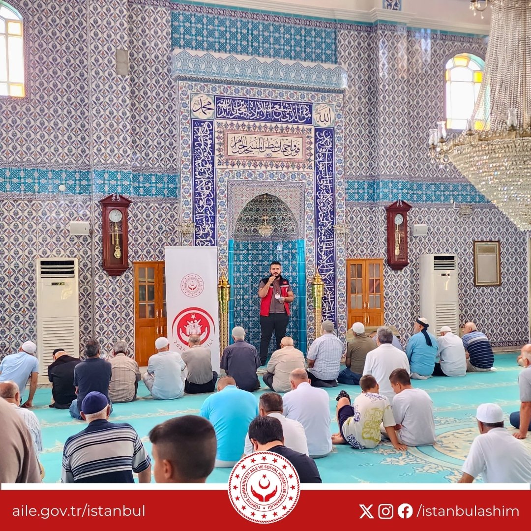 istanbulashim's tweet photo. 🇹🇷 İl Müdürlüğümüze bağlı Sosyal Hizmet Merkezlerimiz tarafından ilimiz genelindeki camilerde cuma namazı öncesi koruyucu ve önceliyici hizmetlerimiz kapsamında farkındalık eğitimlerimiz devam ediyor.

#AileYılı

@omerturan81
@AileEgitim
@tcailesosyal https://t.co/Omo4de7Kcv