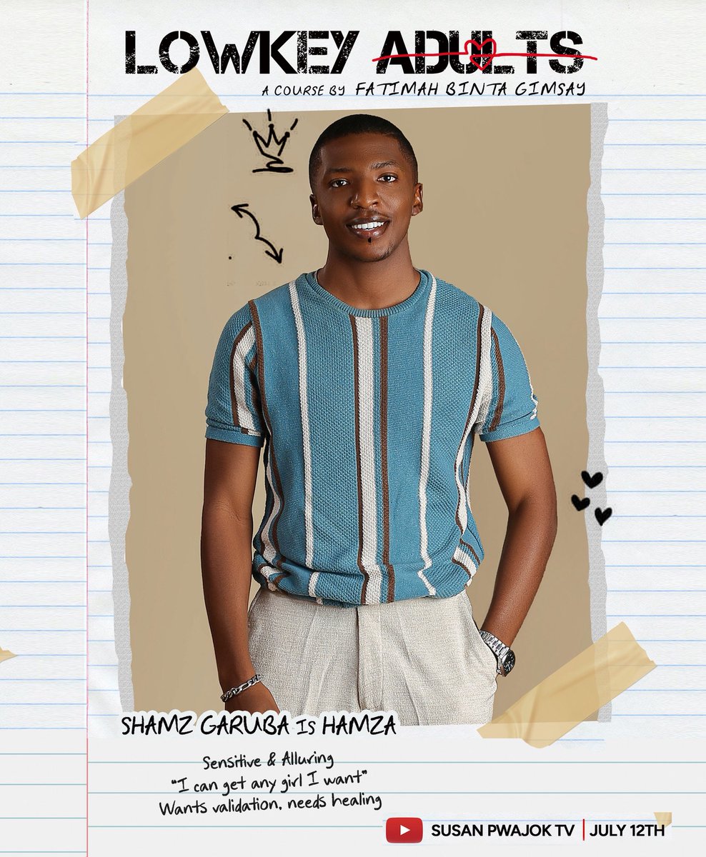 Shamz Garuba is Mr steal your girl In Lowkey Adults.

Say hello to Hamza, the guy who can get any girl he wants…but might just lose himself trying.

Lowkey Adults premieres July 12th on Susan Pwajok TV on YouTube!