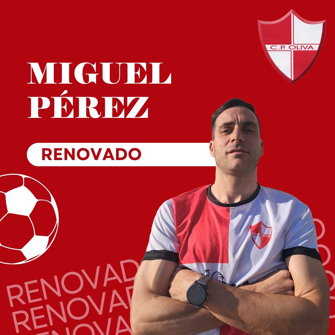📣 ¡RENOVACIÓN CONFIRMADA!⚡️

¡Talento y precisión siguen en casa! 🔴⚪

Miguel Pérez, uno de los mejores extremos de la categoría y con un auténtico guante en el pie, renueva por tercer año consecutivo con el Club Polideportivo Oliva.

💪 Calidad, desborde y compromiso