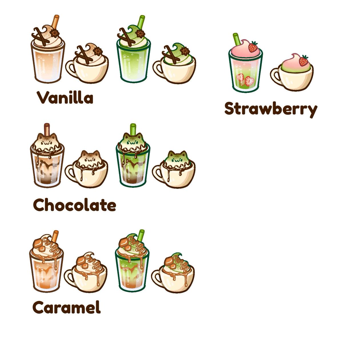 rogueducknet's tweet image. The drink menu in Cats & Cups just got a little sweeter 🍓🍫
New treats are in; choco cats, caramel clouds, and strawberry dreams.
Your catstomers are in for a treat! 🐾☕
#cozygaming #gamedev